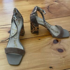 Sam Edelmen suede and snakeskin heels